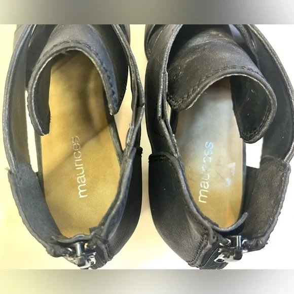 Maurices Gloria Open Side Wedge Women's Black Sparkle Sneakers Size 6.5 - Picture 11 of 16